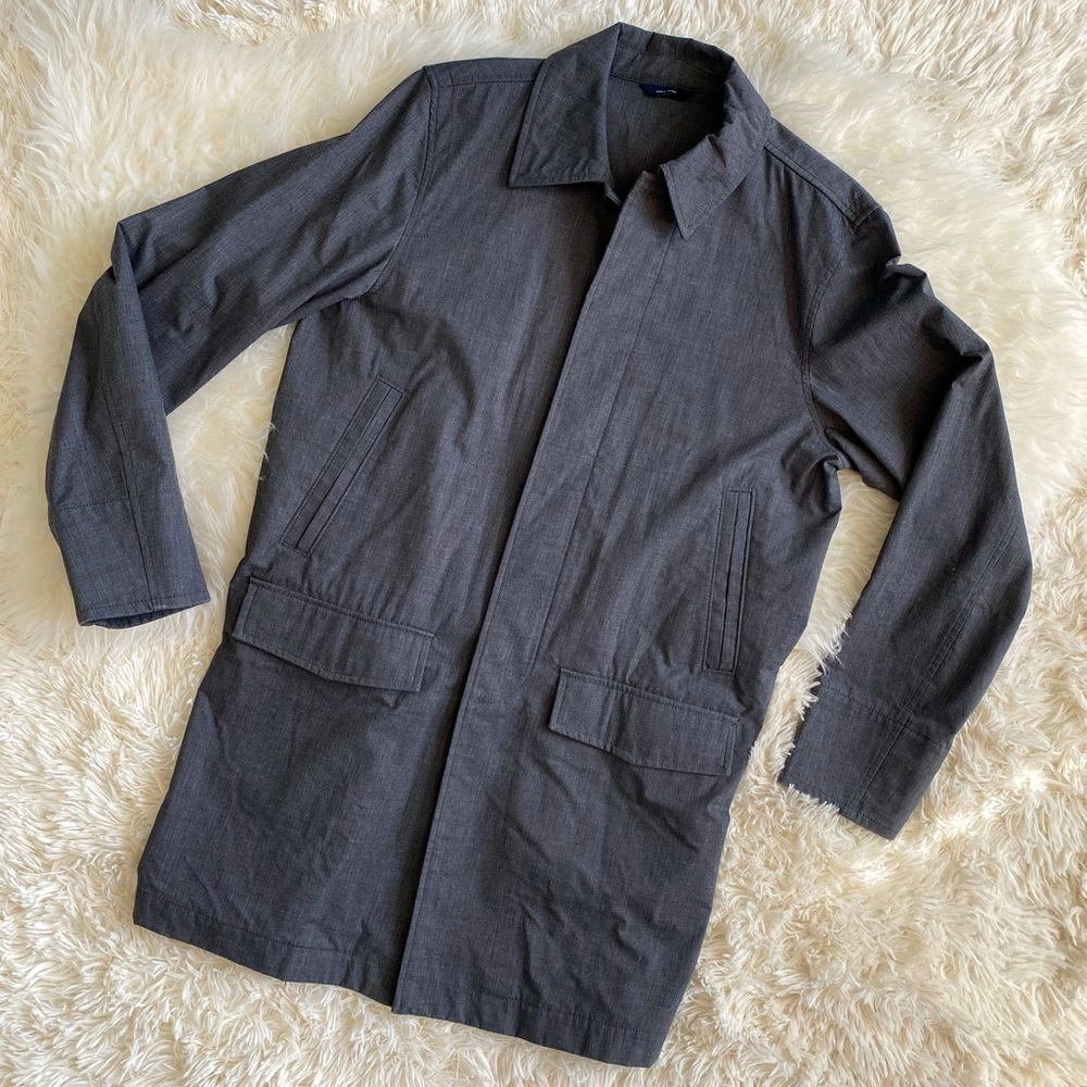 Gap Men’s Gray Trench Coat, size S